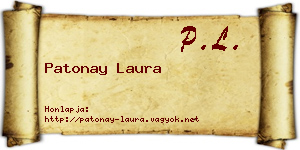Patonay Laura névjegykártya